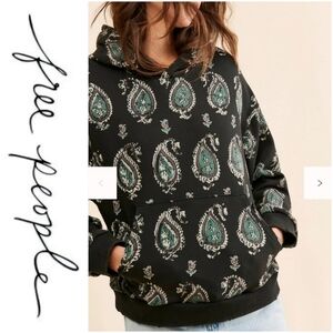 Like New Free People / Found Paisley Hoodie Sweatshirt Sz S